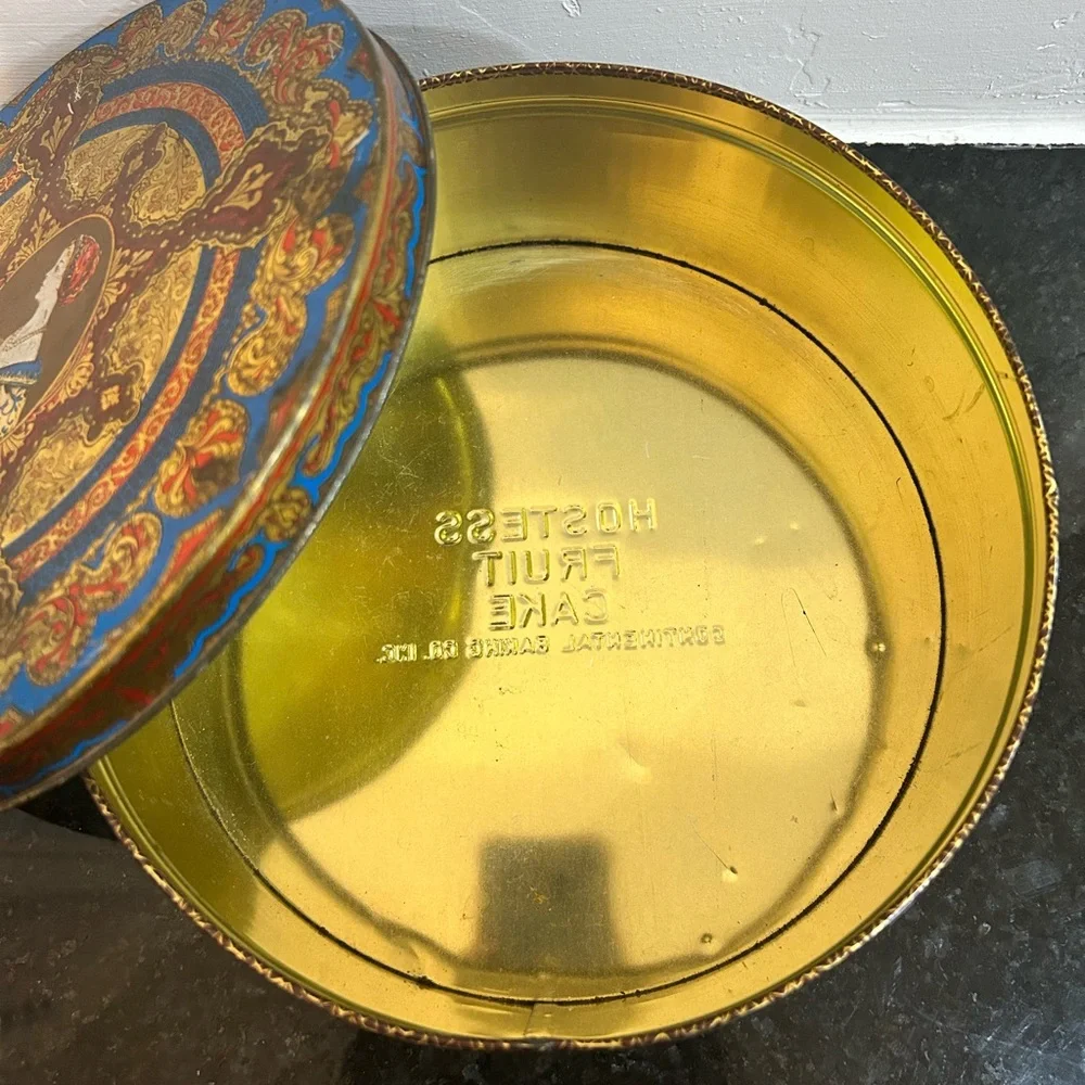 Vintage 8” Hostess Fruit Cake Tin from Continental Baking Co USA